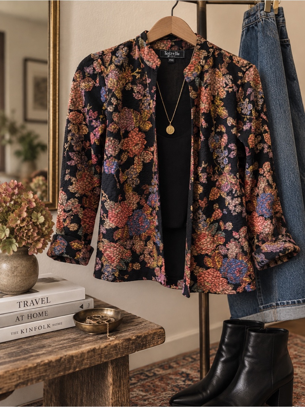 Twyla Blu textured floral open cardigan size XS petite